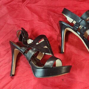 Marc Fisher 8.5 Black Strappy Platform Heels